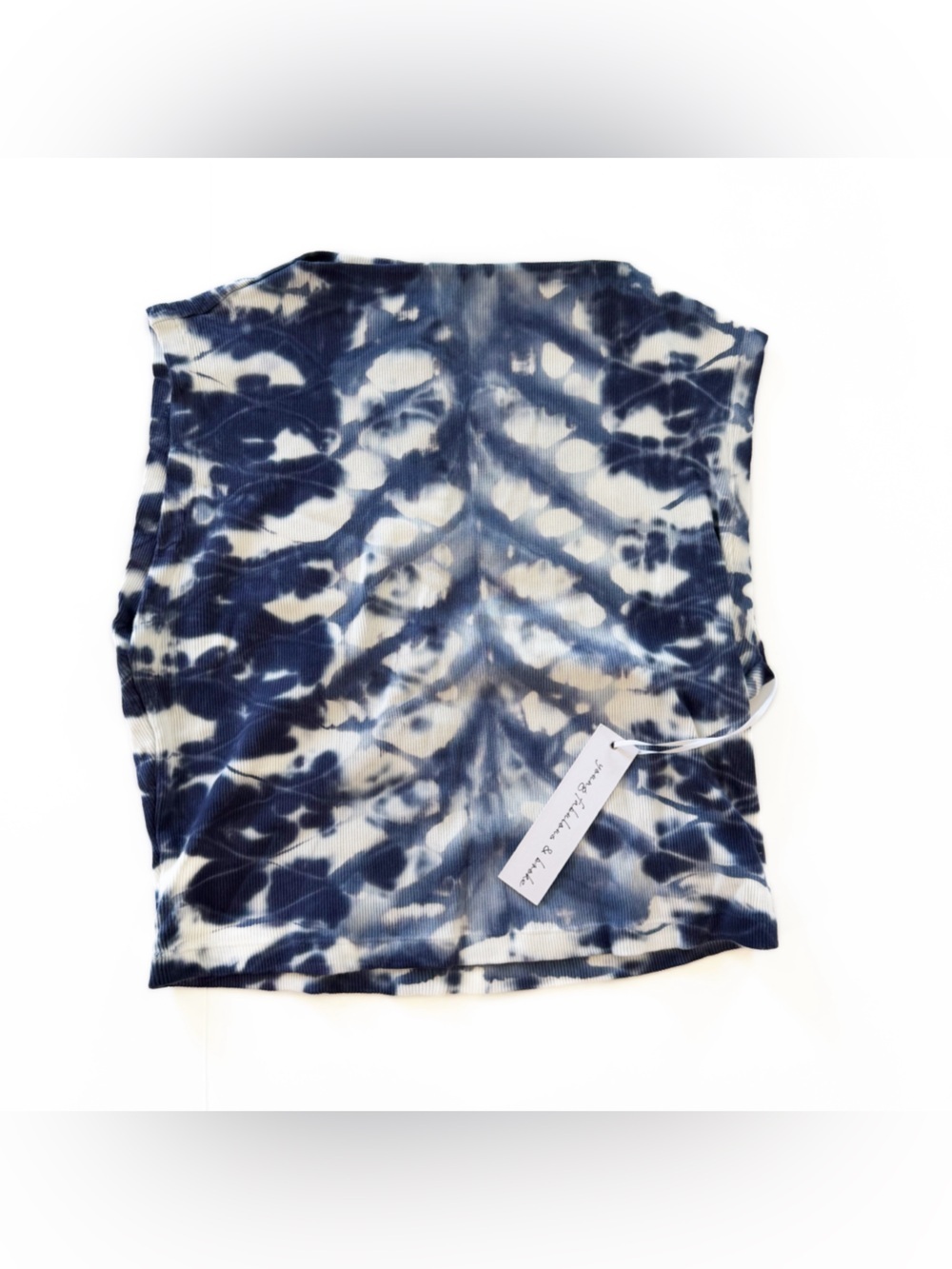 Young Fabulous Broke Revolve Shirt Womens Large Blue White Tie Dye Ribbed New